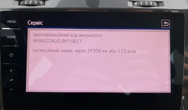 
								Вживанi 2020  Volkswagen Golf заповнено									